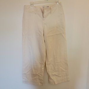 Cream wide leg trouser pants Size 4